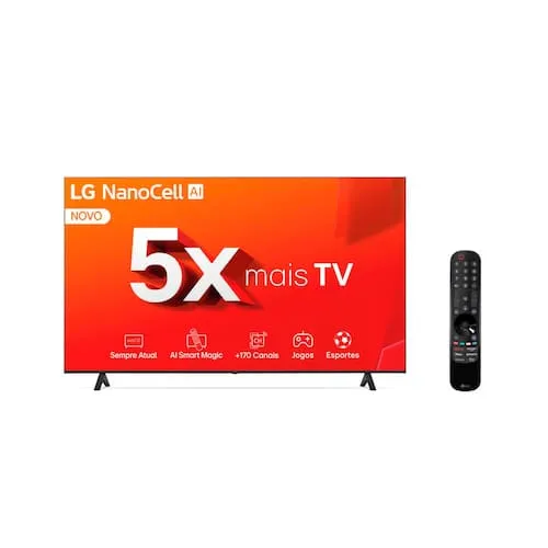 [Primeira Compra] Smart Tv 4k 65 Lg Nanocell 65nano80t Com Processador A5 Ger7 Ai, Hub De Esportes